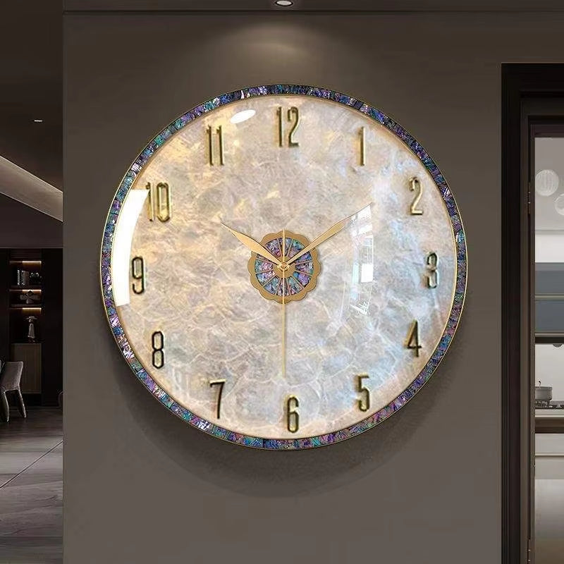 Luxury Contemporary Designer Double Face Needle Wall Clock Quartz Movement Antique Style Living Room Home Decor Still Life