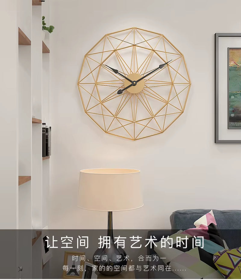 Household Is Contracted Restore Ancient Ways Sitting Room Iron Art Wall Clock round Adornment Clock Metal Clock Is Silent