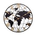 American Style Industrial Retro Iron Stereo Map Clock Single Face Digital Creative Entrance Living Room Fashion Wall Clock