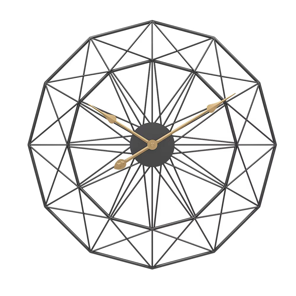 Household Is Contracted Restore Ancient Ways Sitting Room Iron Art Wall Clock round Adornment Clock Metal Clock Is Silent