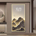 Large Modern Digital LED Needle Clock Crystal Hanging Wall Decor for Living Room Electric Easy to Read Three-Piece Set TRUSTEK