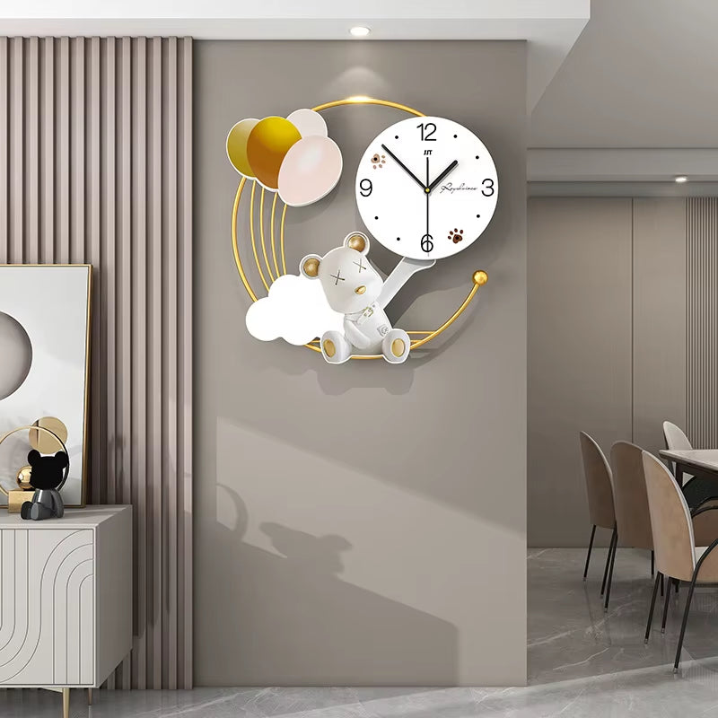Decorative Kids Cartoon Wall Clock Modern Wall Clock Movement Parts